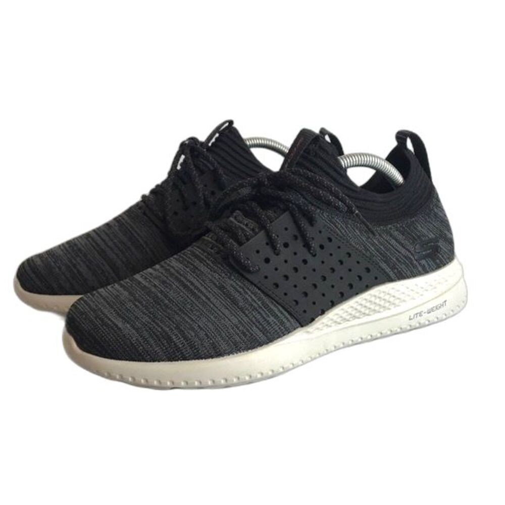Skechers Matera knocto black grey fabric mesh athletic shoes size 9.5 walking